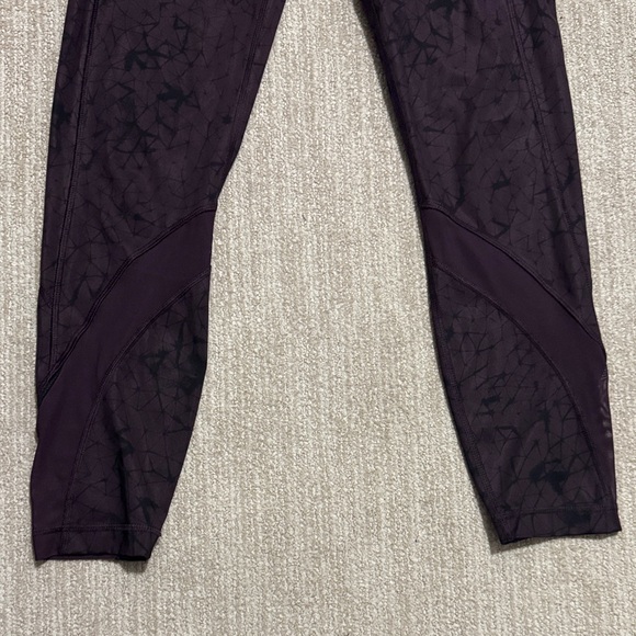 Lululemon Inspire Tight Full-On Luxtreme Mesh Star Crushed Black Cherry Size 8 - Picture 3 of 11
